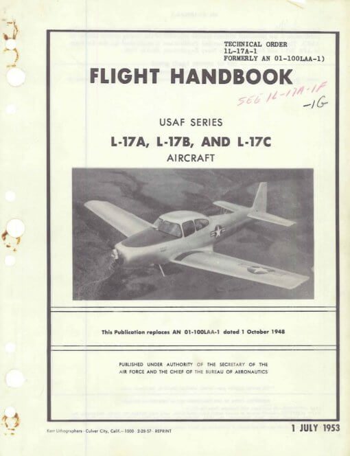 Flight Manual for the North American Ryan L-17 Navion