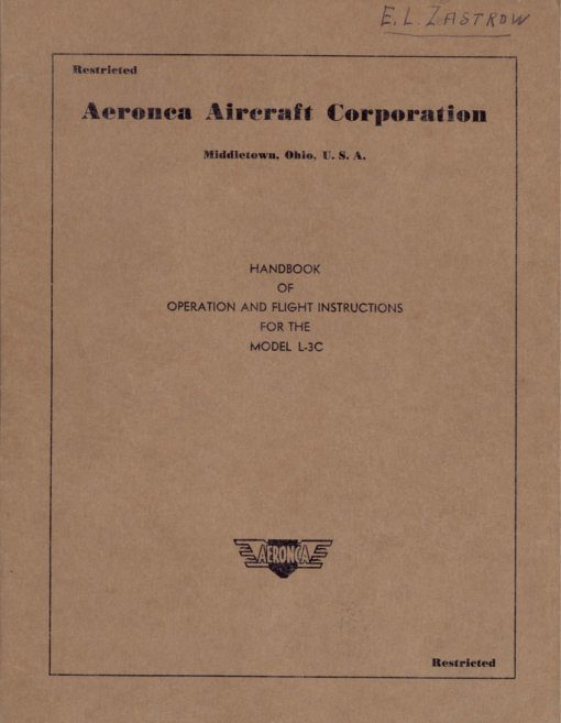 Flight Manual for the Aeronca L-3