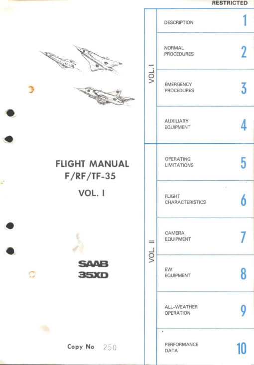Flight Manual for the Saab 35 Draken