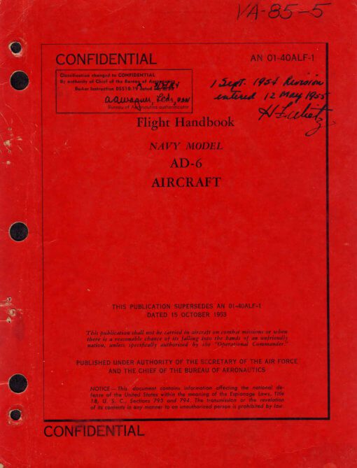 Flight Manual for the Douglas AD Skyraider