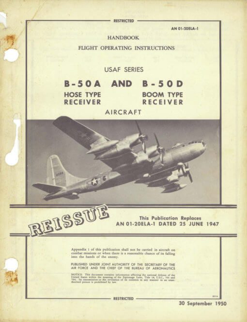 Flight Manual for the Boeing B-50 Superfortress