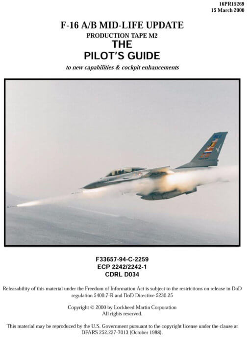 Flight Manual for the General Dynamics Lockheed Martin F-16 Fighting Falcon