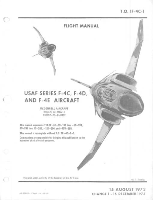 Flight Manual for the McDonnell-Douglas F-4 Phantom II