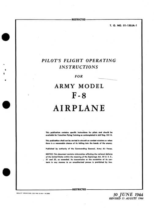 Flight Manual for the De Havilland DH98 Mosquito