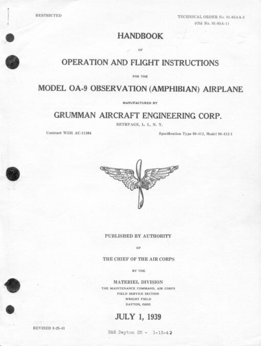 Flight Manual for the Grumman G21 Goose