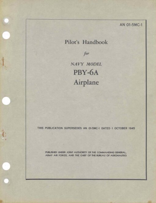 Flight Manual for the Consolidated PBY-5 Catalina