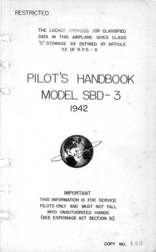 Flight Manual for the Douglas SBD Dauntless