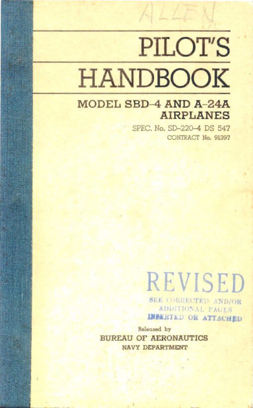 Flight Manual for the Douglas SBD Dauntless