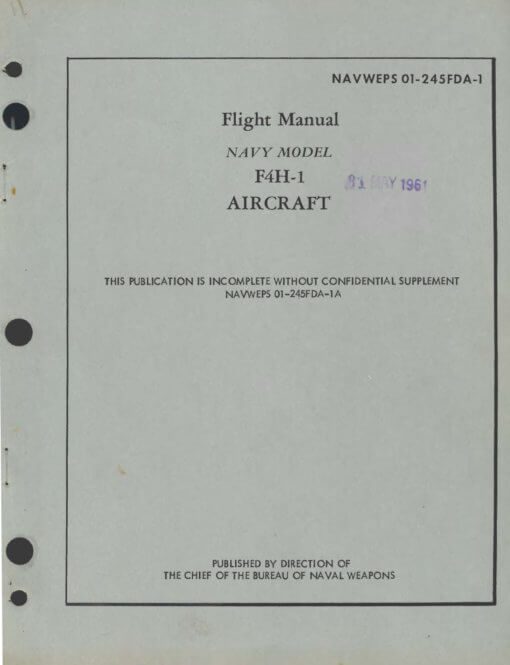 Flight Manual for the McDonnell-Douglas F-4 Phantom II