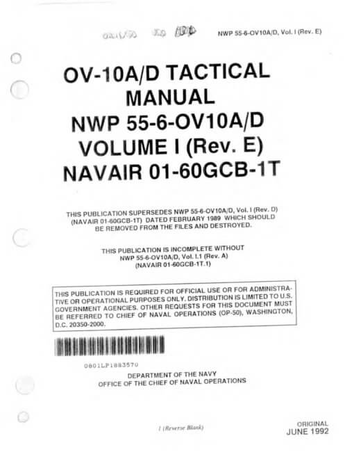 Flight Manual for the North American OV-10 Bronco