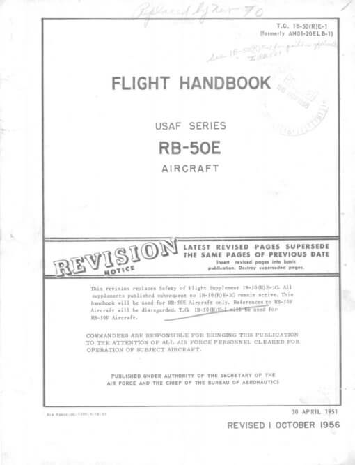 Flight Manual for the Boeing B-50 Superfortress