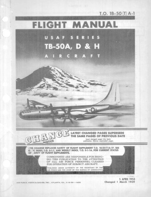 Flight Manual for the Boeing B-50 Superfortress