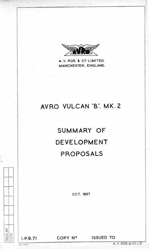 Flight Manual for the Avro 698 Vulcan