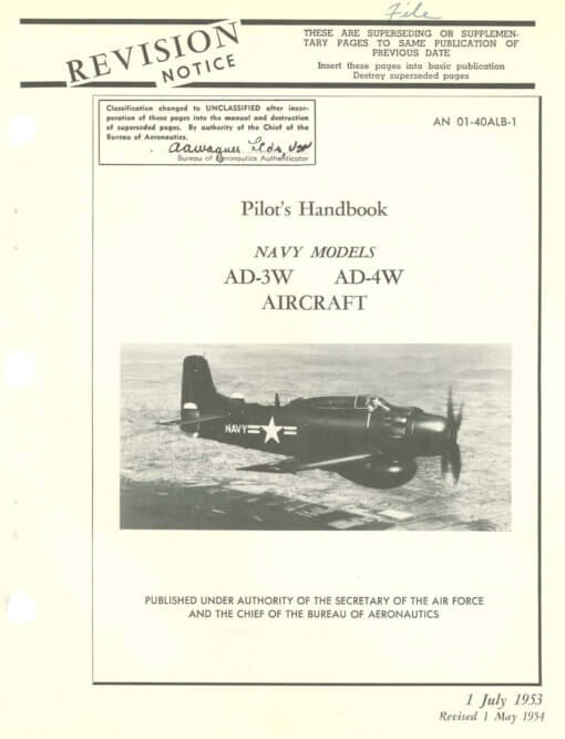 Flight Manual for the Douglas AD Skyraider