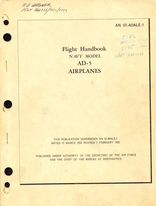 Flight Manual for the Douglas AD Skyraider