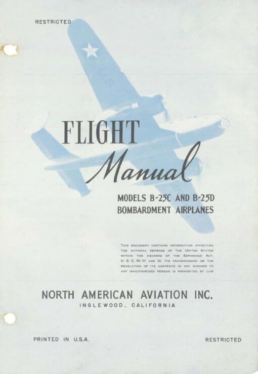 Flight Manual for the North American B-25 Mitchell