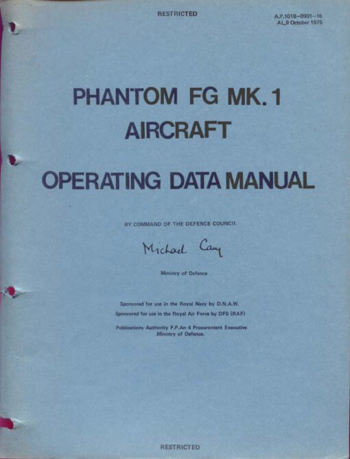 Flight Manual for the McDonnell-Douglas F-4 Phantom II