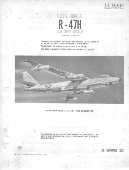 Flight Manual for the Boeing B-47 Stratojet