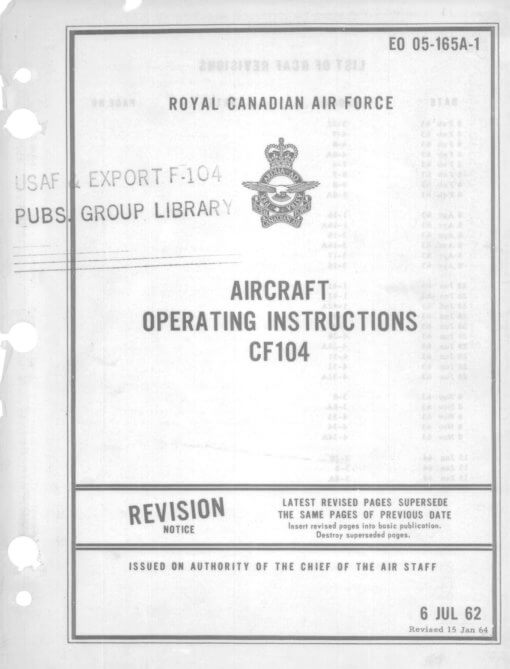 Flight Manual for the Lockheed F-104 Starfighter