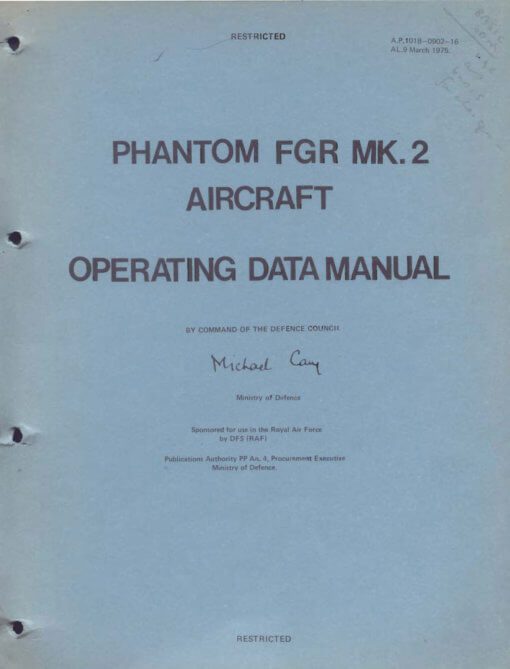 Flight Manual for the McDonnell-Douglas F-4 Phantom II