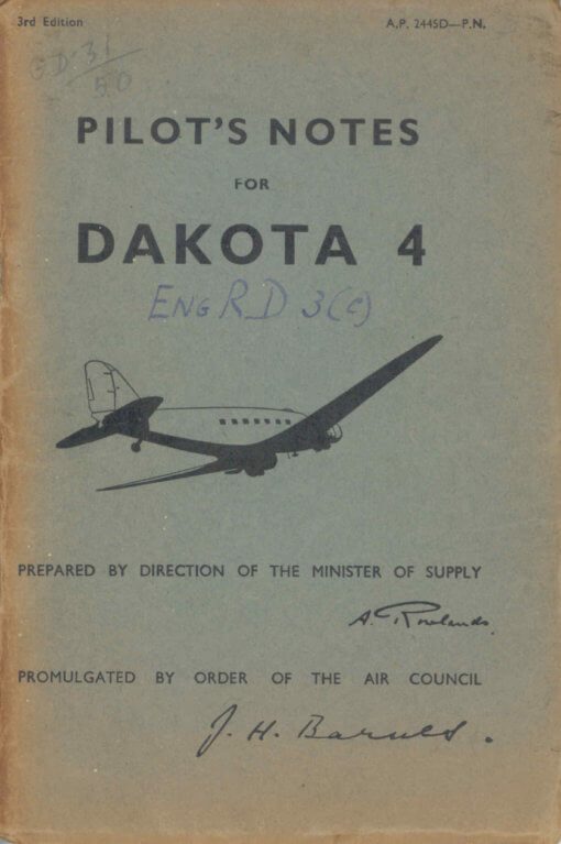 Flight Manual for the Douglas DC-3 C-47 Dakota