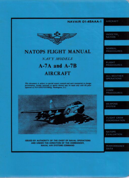 Flight Manual for the Vought A-7 Corsair II
