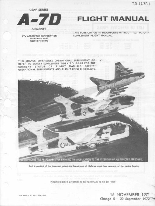 Flight Manual for the Vought A-7 Corsair II