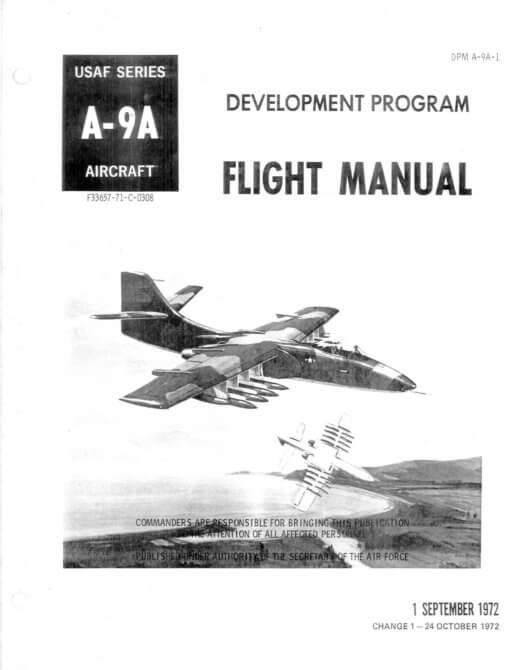 Flight Manual for the Northrop A-9A