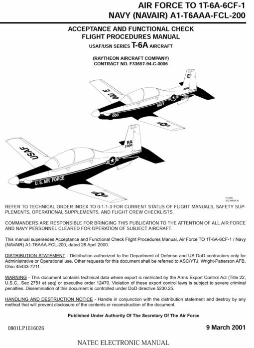 Flight Manual for the Beechcraft T-6 Texan II