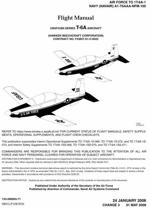 Flight Manual for the Beechcraft T-6 Texan II