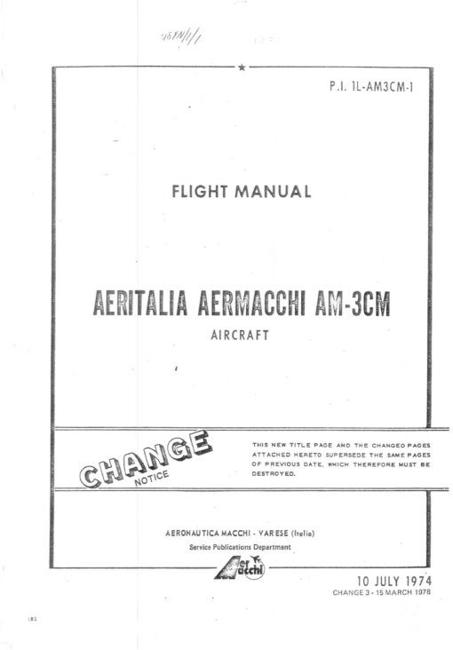 Flight Manual for SIAI-Marchetti SM1019