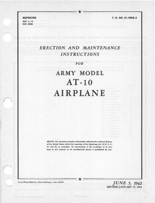 Flight Manual for the Beechcraft AT-10