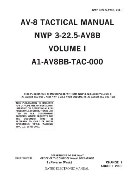 Flight Manual for the McDonnell-Douglas AV-8B Harrier II
