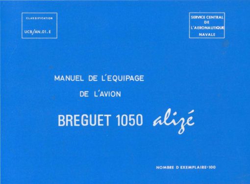 Flight Manual for the Breguet 1050 Alize
