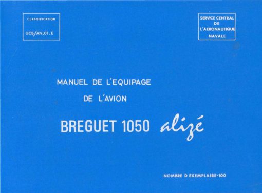 Flight Manual for the Breguet 1050 Alize