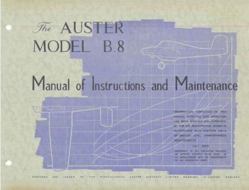 Flight Manual for the Auster B.8 Agricola