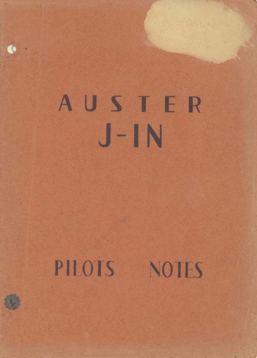 Flight Manual for the Auster