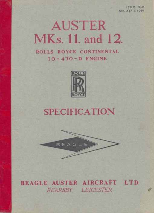 Flight Manual for the Auster