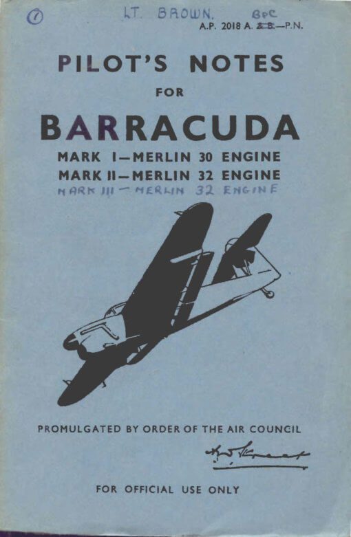 Flight Manual for the Fairey Albacore