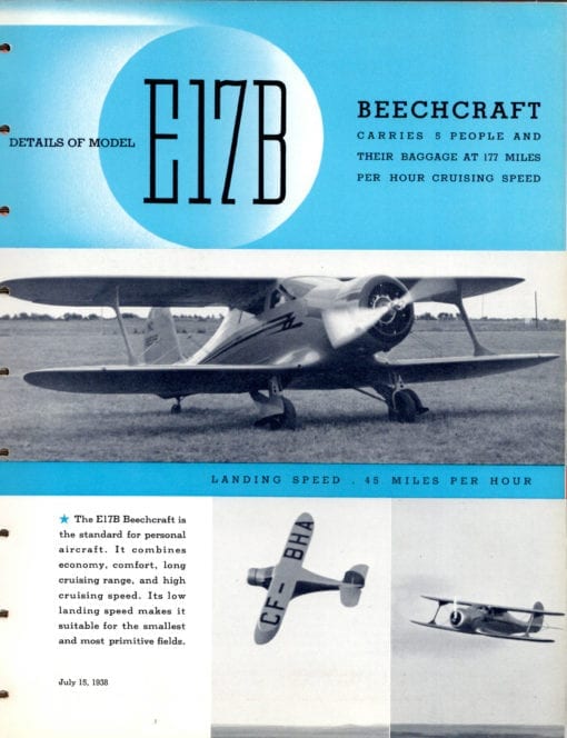 Flight Manual for the Beechcraft Model 17 UC-43 Staggerwing