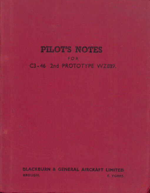 Flight Manual for the Blackburn Beverley