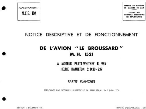 Flight Manual for the Max Holste MH1521 Broussard