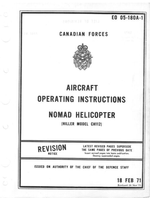 Flight Manual for the Hiller helicopter