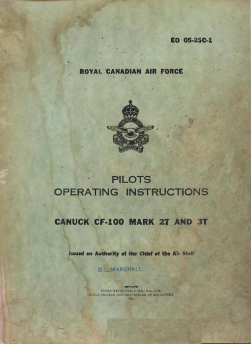 Flight Manual for the Avro Canada CF-100 Canuck