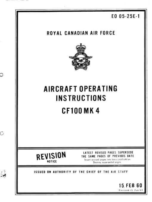 Flight Manual for the Avro Canada CF-100 Canuck