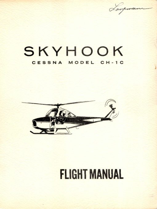 Flight Manual for the Cessna CH-1C YH-41 Skyhook