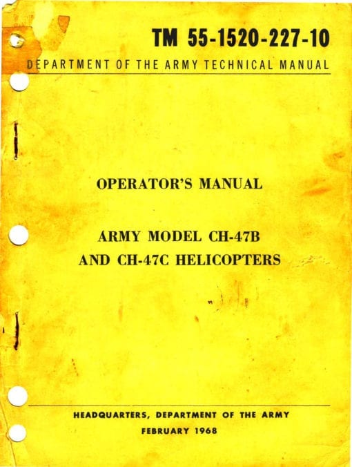 Flight Manual for the Boeing Vertol CH-47 Chinook