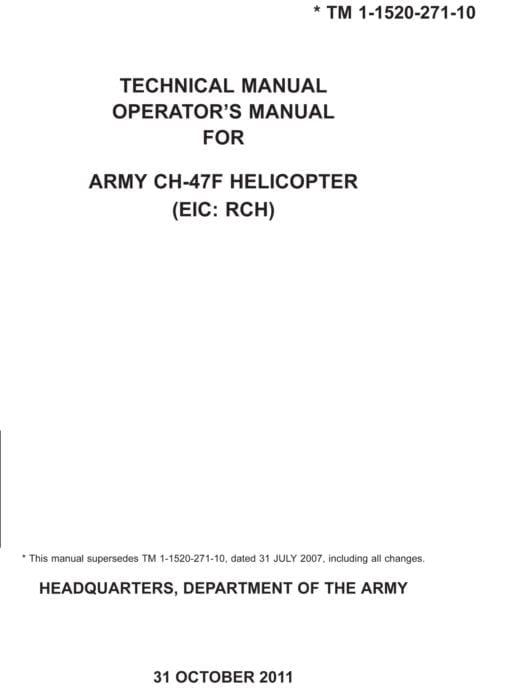 Flight Manual for the Boeing Vertol CH-47 Chinook