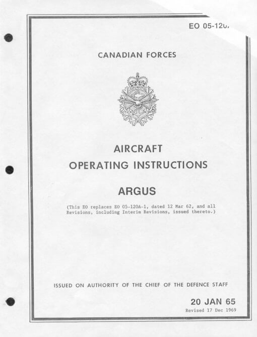 Flight Manual for the Canadair CL-28 Argus CP-107