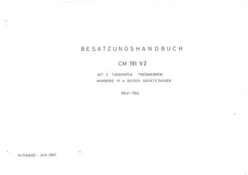 Flight Manual for the Potez-Heinkel CM191